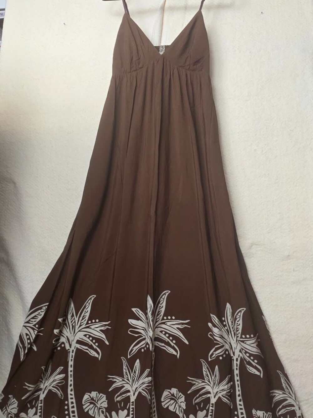 Abercrombie & Fitch Brown Palm Maxi Size Large Tall